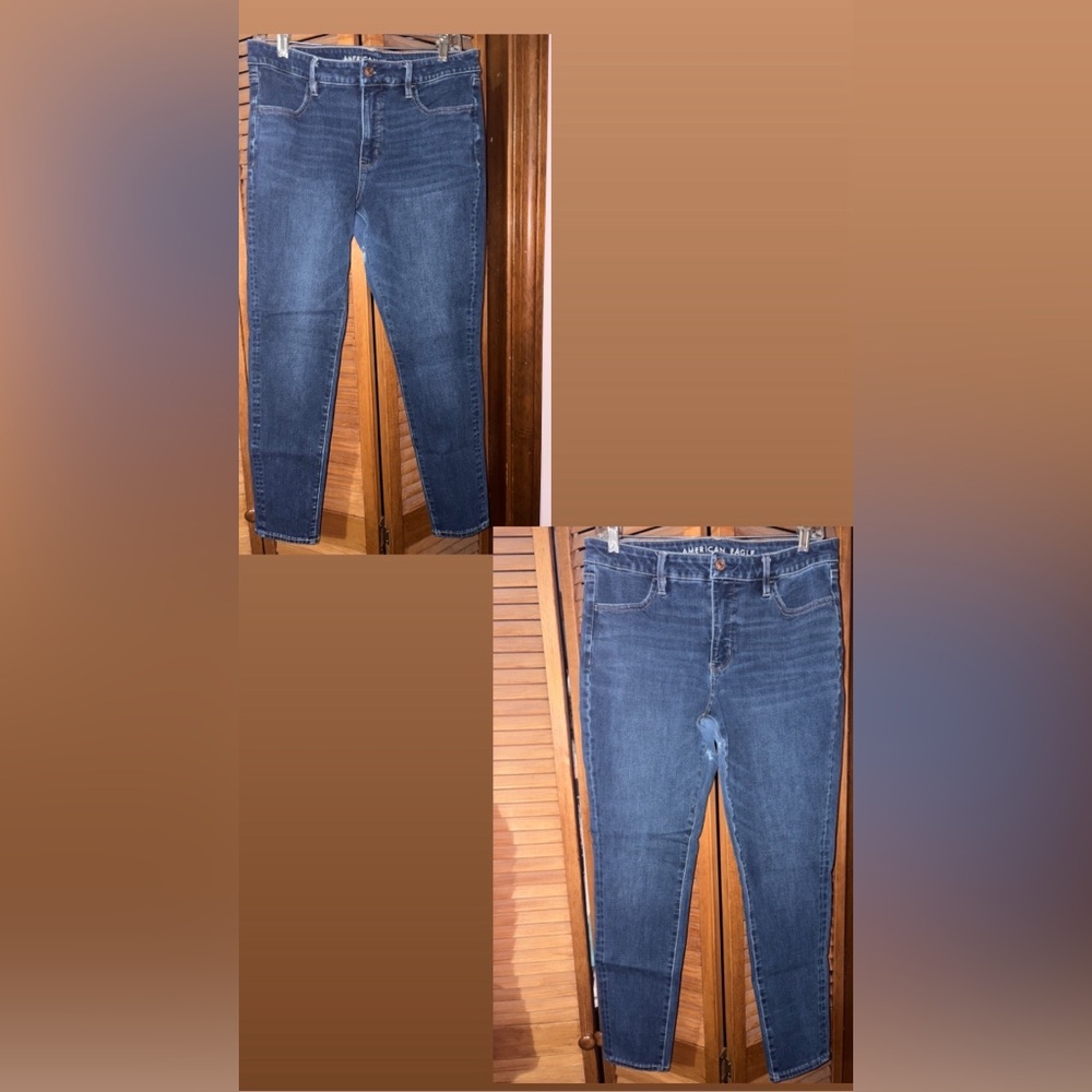 2 AEO ripped Dream stretch Jeggings.